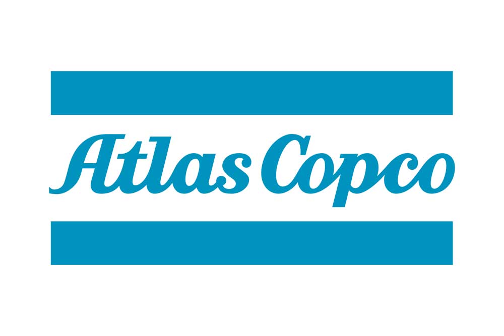 Logo Atlas Copco Blau auf Weiss