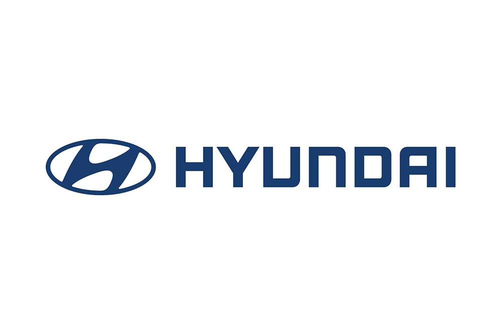 Logo Hyundai blau auf weiss