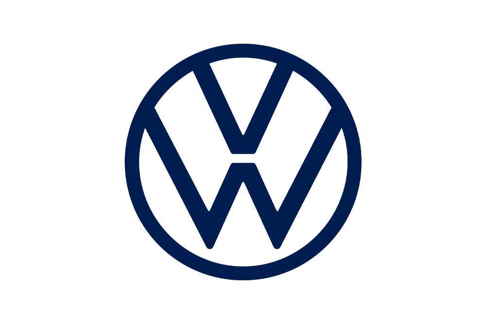 Logo Volkswagen Blau auf Weiss