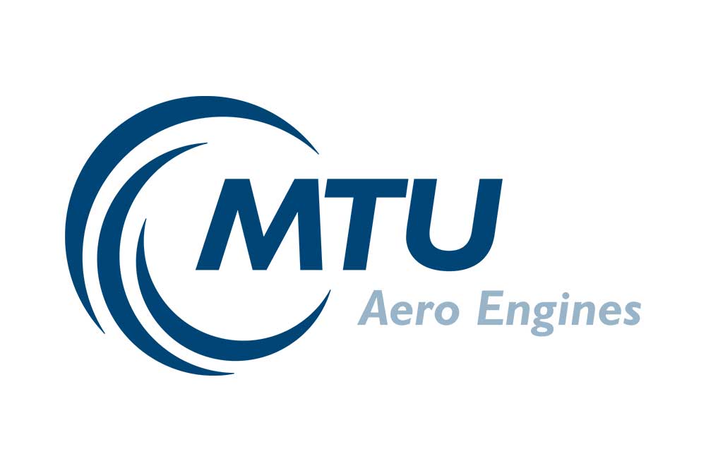 Logo MTU Aero Engines Blau auf Weiss